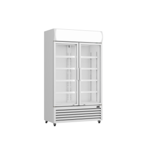 Prodis XD701 White Double Door Tall Shop Display Fridge