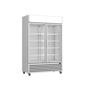 Prodis XD1201 White Double Door Tall Shop Display Fridge