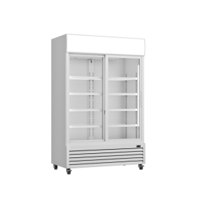 Prodis XD1201S White Double Sliding Door Tall Shop Display Fridge