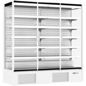 Prodis XMD1875-P-FGD-W Panoramic Frameless Glass Door Multideck - White