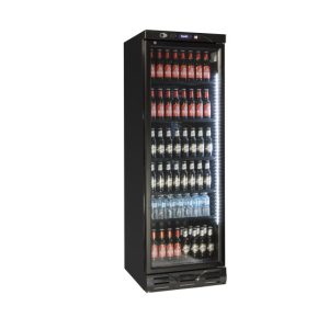 Prodis XD380K Black Single Door Tall Display Fridge
