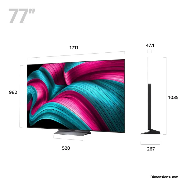 LG OLED77C55LA.AEK 75 Inch OLED 4K Ultra HD Smart TV - Image 2