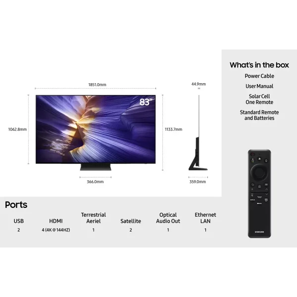 Samsung QE83S93FAEXXUU 83 Inch OLED 4k HD Smart TV - Image 8