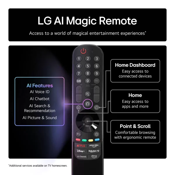LG OLED77C55LA.AEK 75 Inch OLED 4K Ultra HD Smart TV - Image 8
