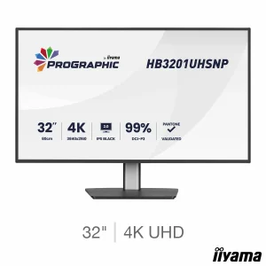 iiyama Prographic 32 Inch 60Hz 4K Ultra HD IPS Monitor, HB3201UHSNP-B1
